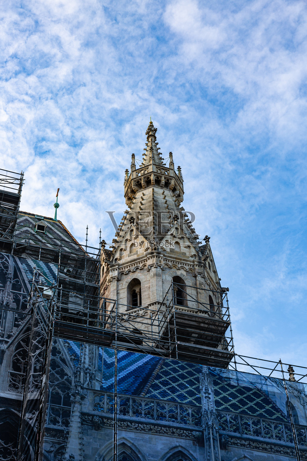 维也纳圣斯蒂芬大教堂外部细节照片摄影图片