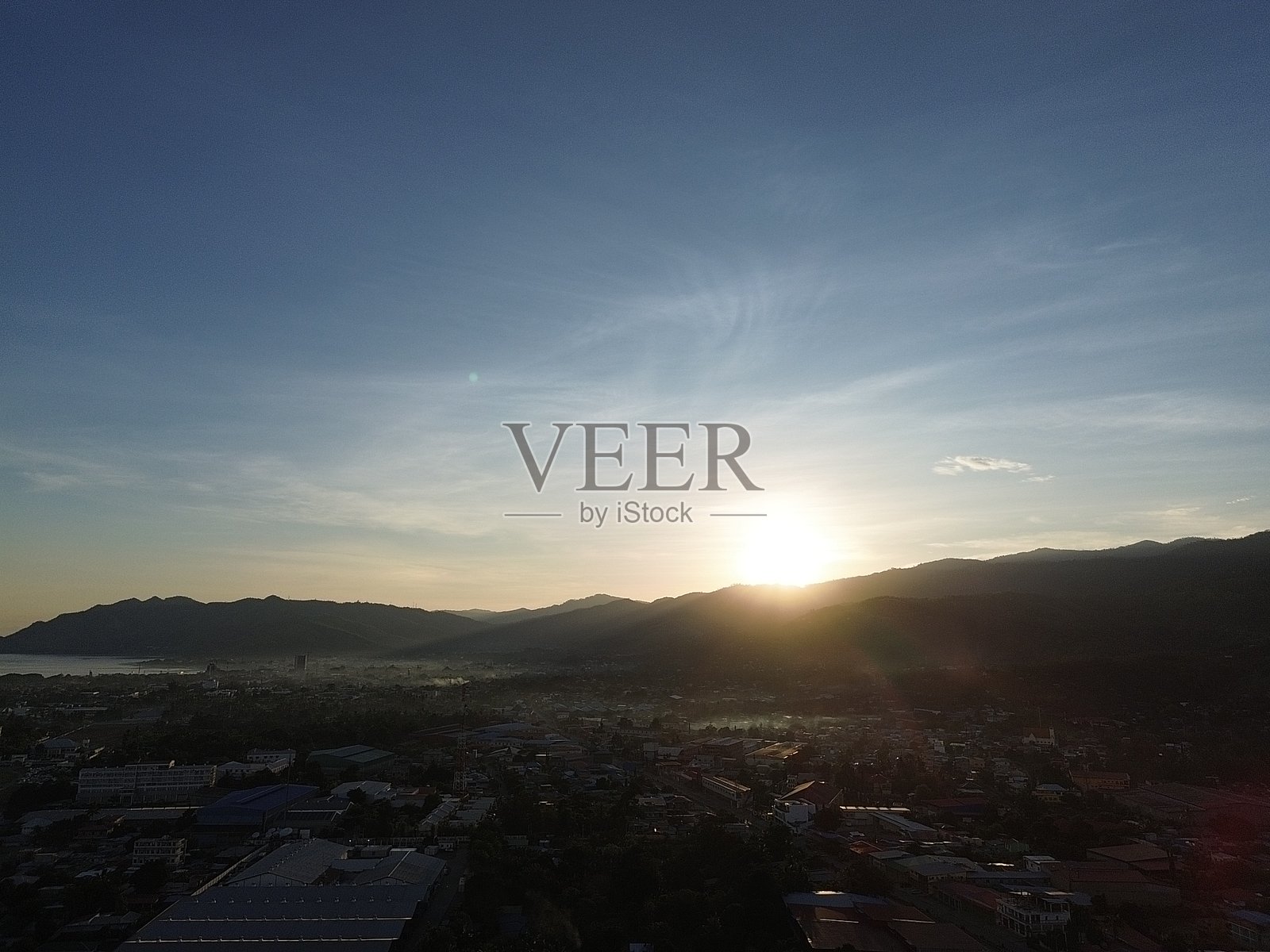 东帝汶帝力城市定居点的航拍镜头照片摄影图片