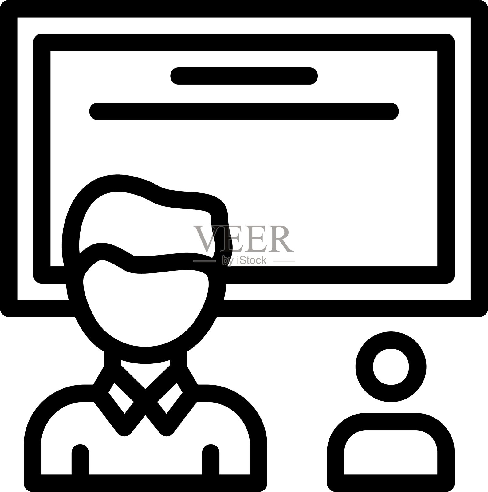 线性风格图标设计培训插画图片素材