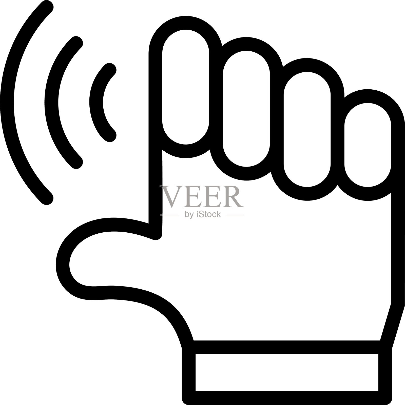 赋能回声线性风格图标设计插画图片素材