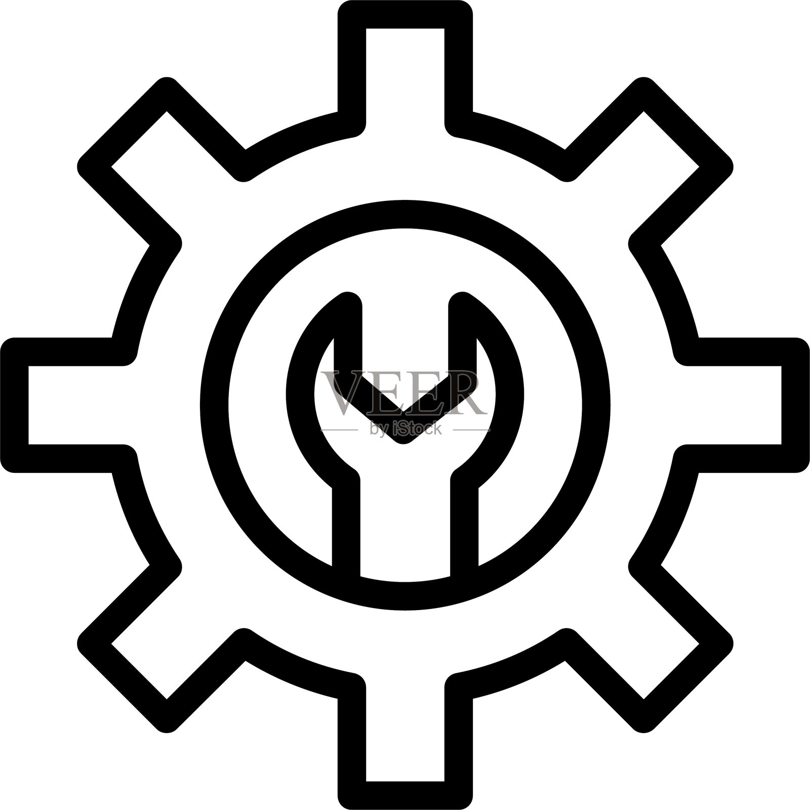 维护线性风格图标设计插画图片素材