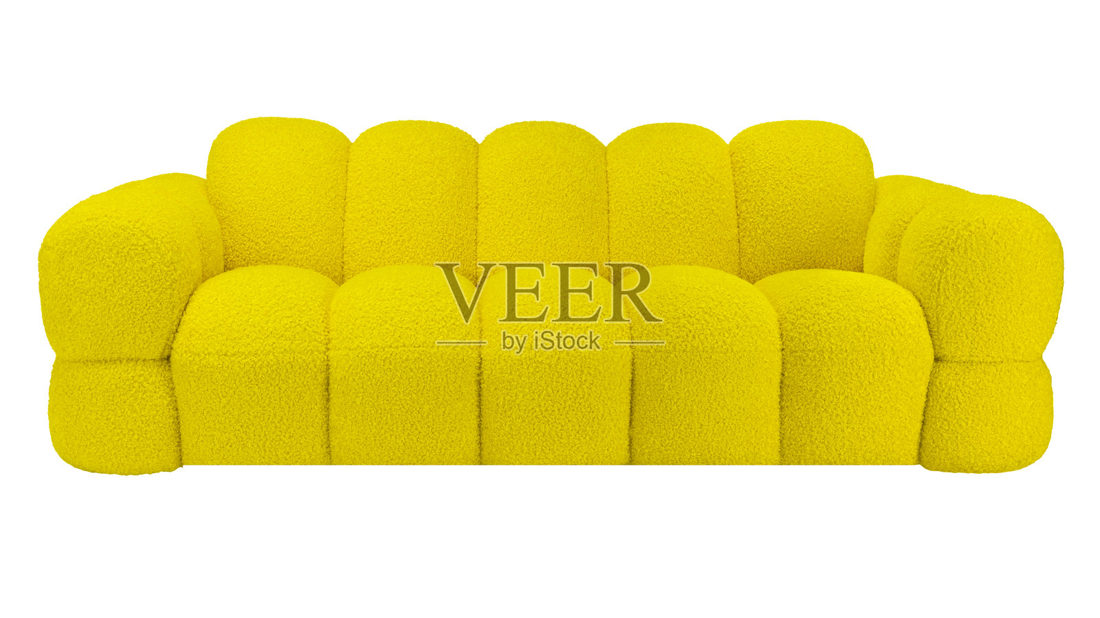 明亮的黄色模块化沙发设计照片摄影图片