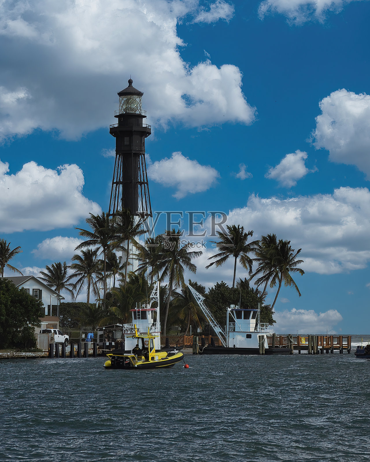 希尔斯伯勒海口灯塔照片摄影图片