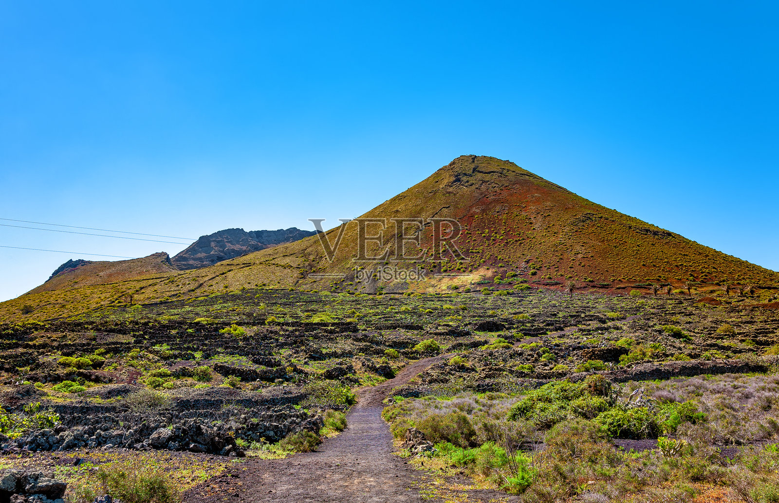 火山科罗纳,兰萨罗特岛,加那利群岛,西班牙,欧洲。照片摄影图片