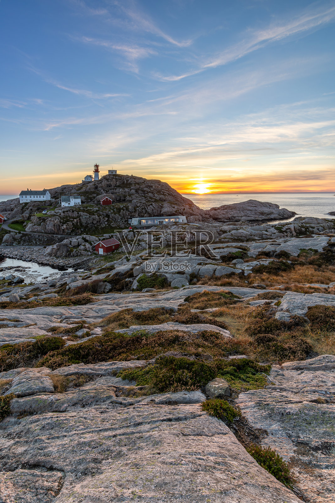 林德斯内斯灯塔,挪威最南端的地点照片摄影图片