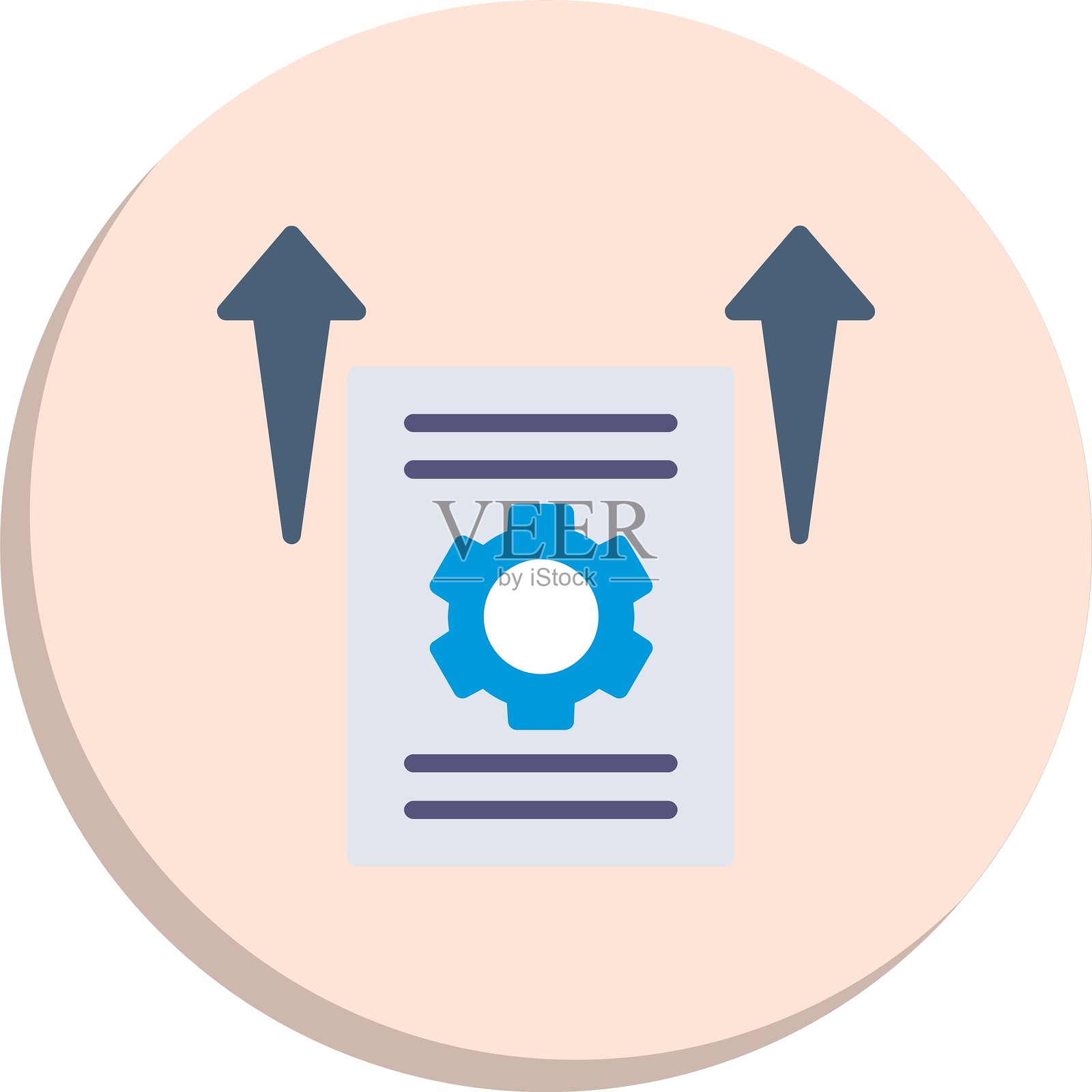 发展计划扁平圆形图标设计插画图片素材