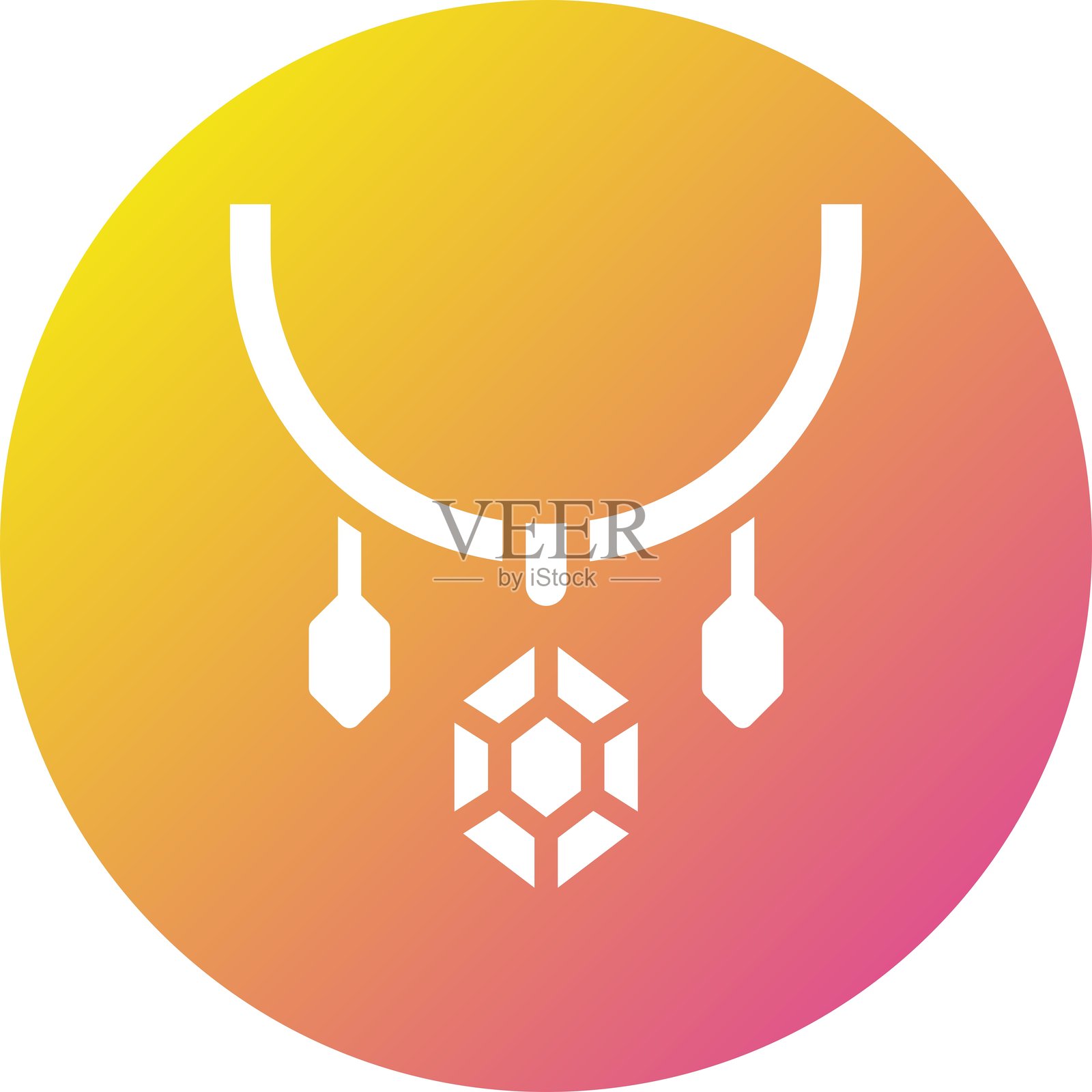 项链矢量图标设计插图插画图片素材