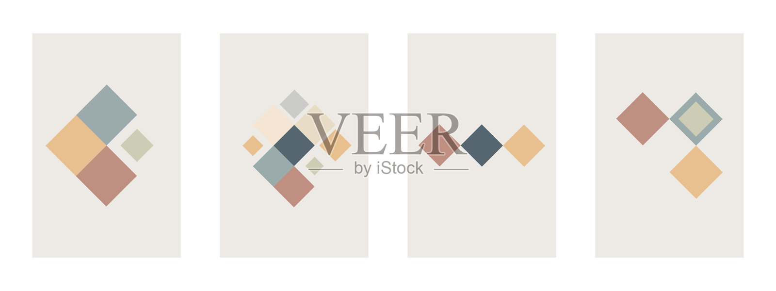 抽象波西米亚风格米色艺术背景插图插画图片素材