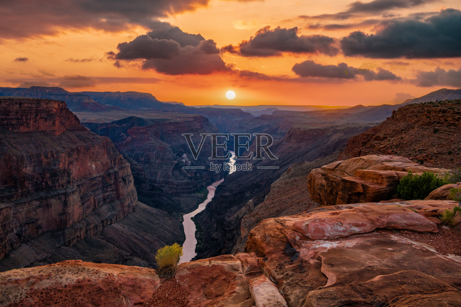 托罗维普大峡谷北缘日落照片摄影图片
