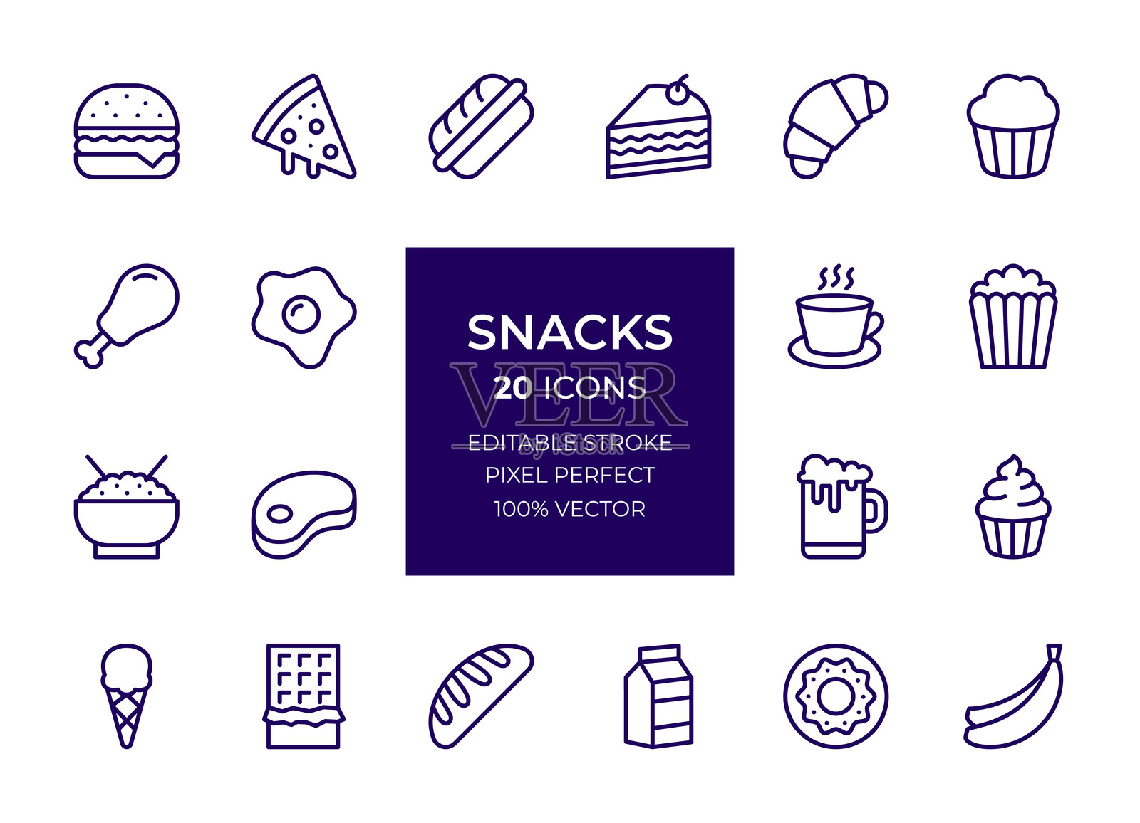 零食图标插画图片素材