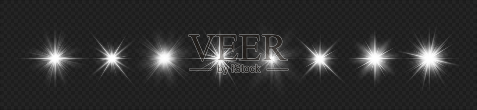 白色星星插画图片素材