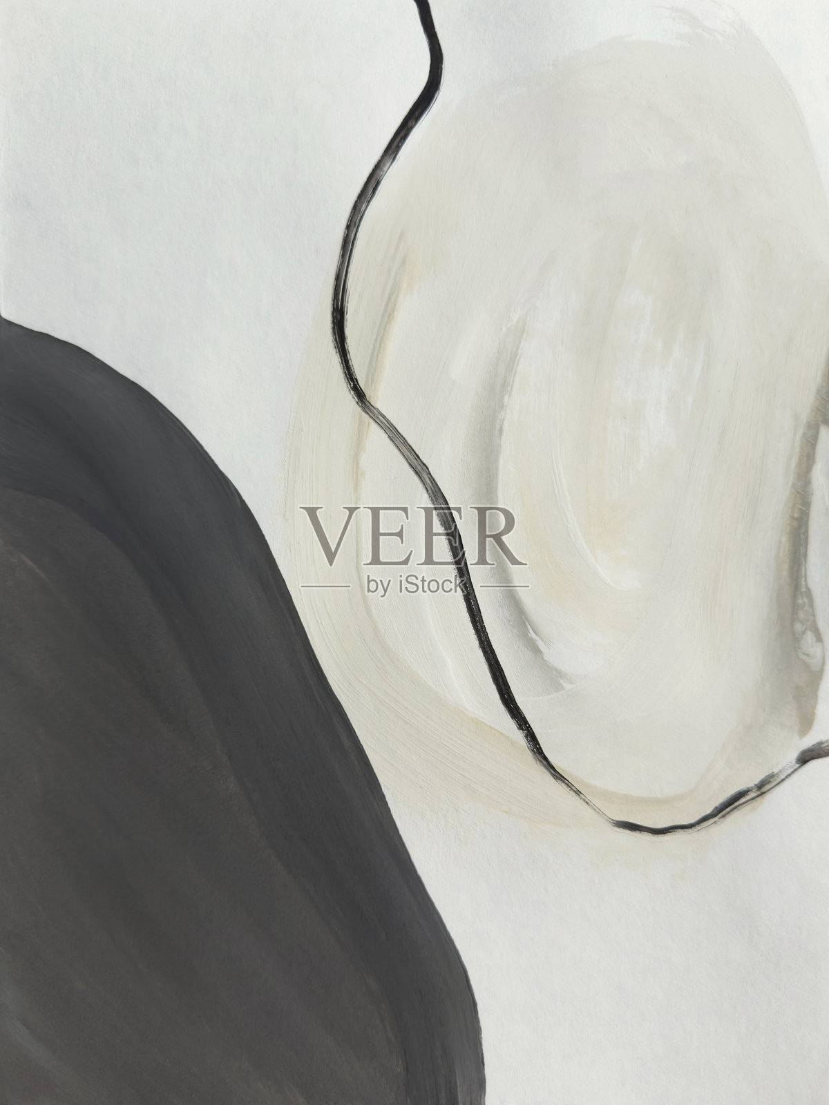 现代黑白艺术。现代艺术作品。照片摄影图片