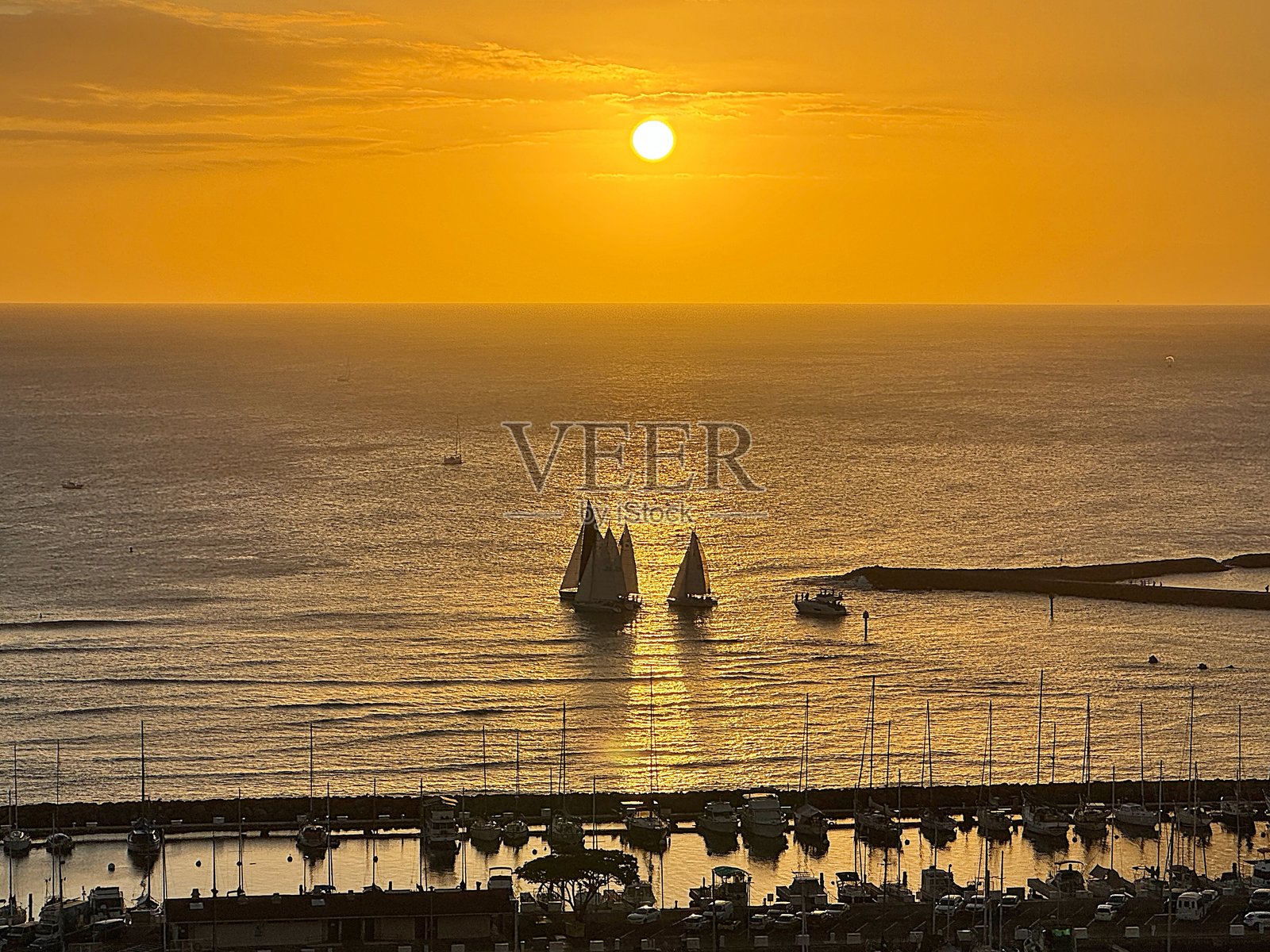 威基基和钻石头照片摄影图片