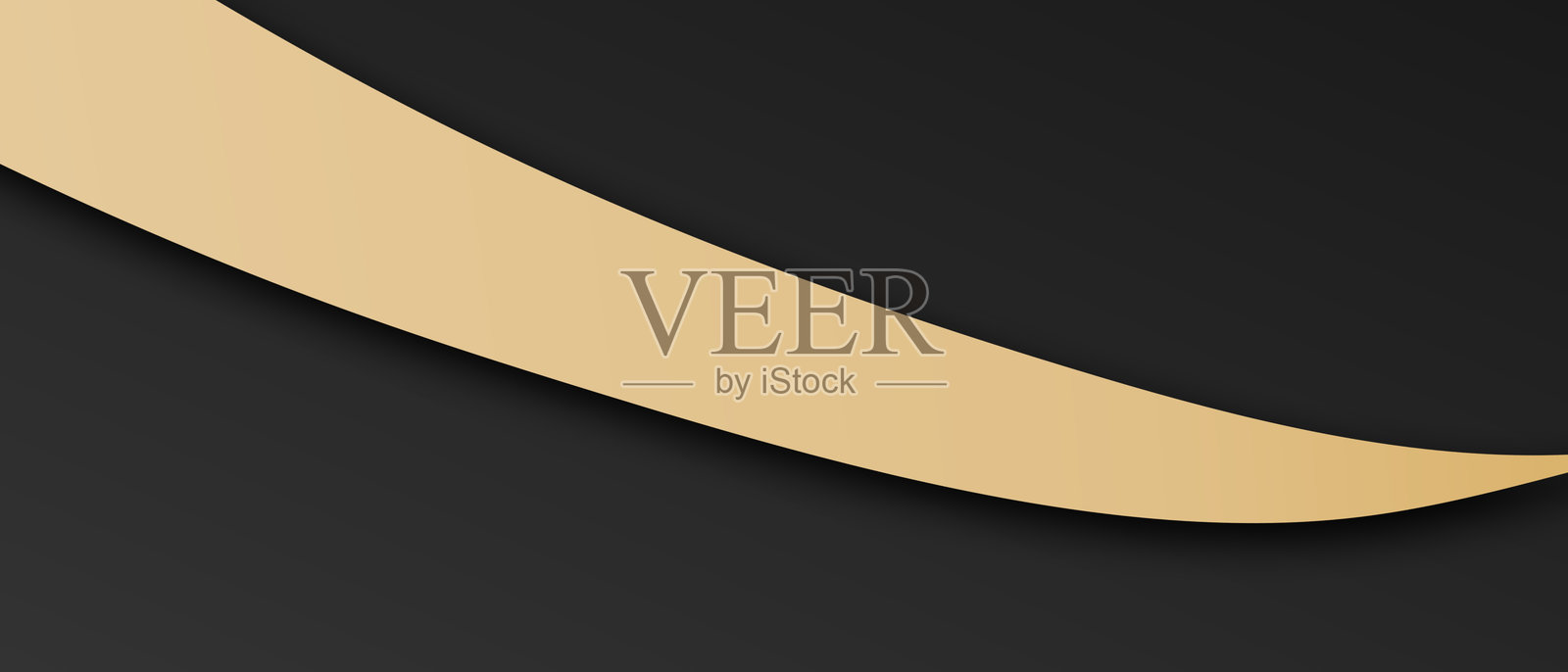黑色金色网页横幅宽背景套件插画图片素材