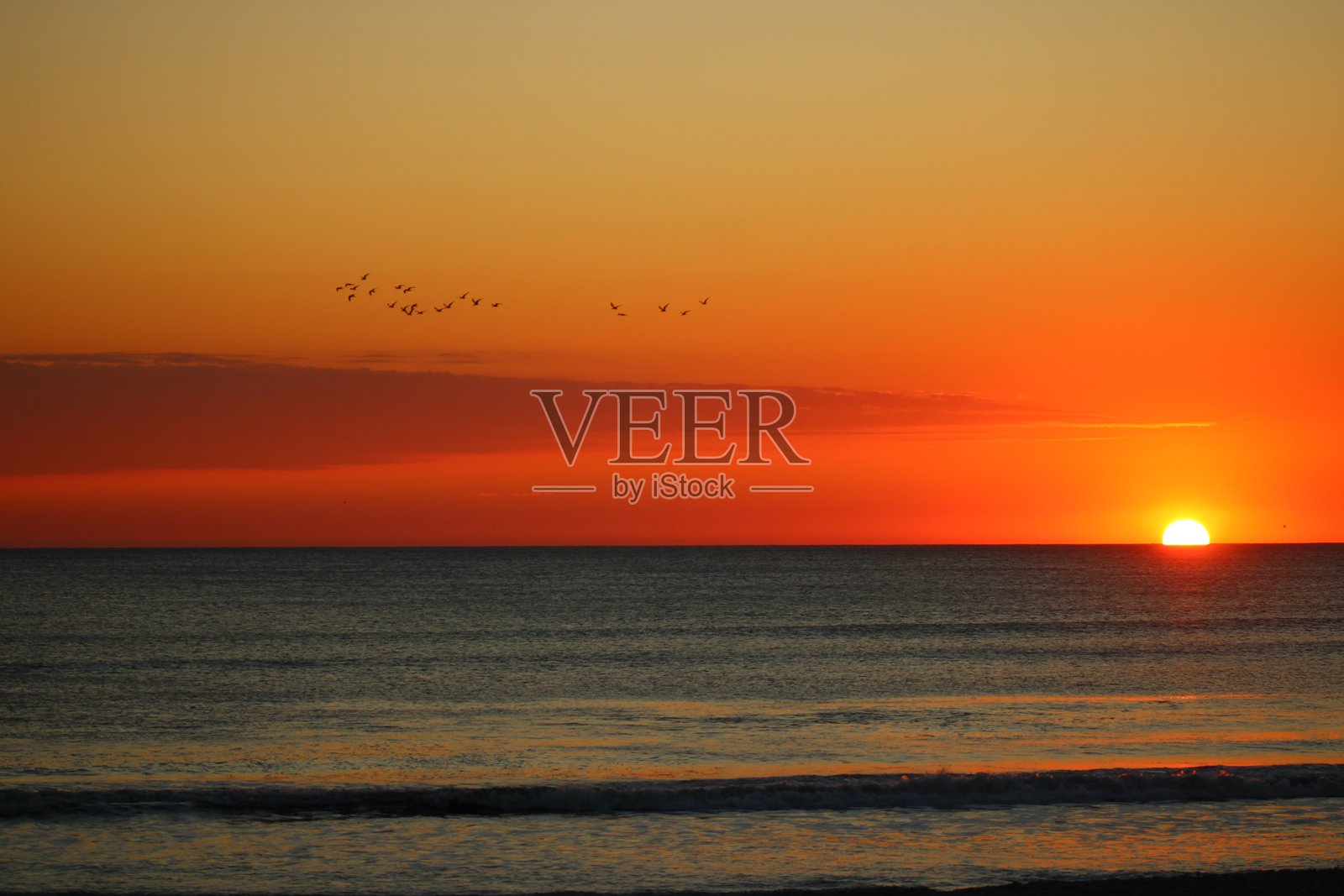 佛罗里达海滩的晨曦日出照片摄影图片