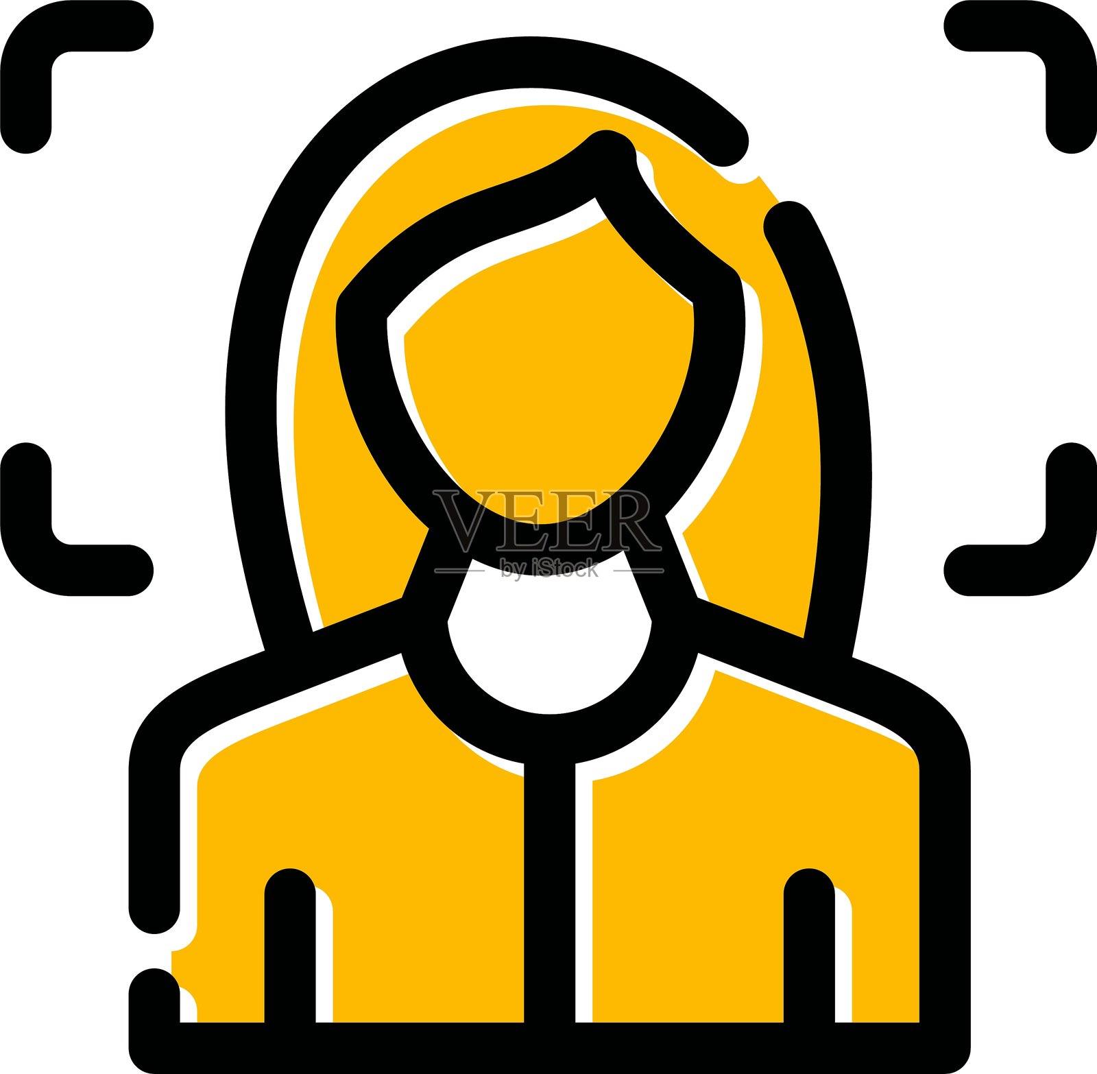 人脸识别图标插画图片素材