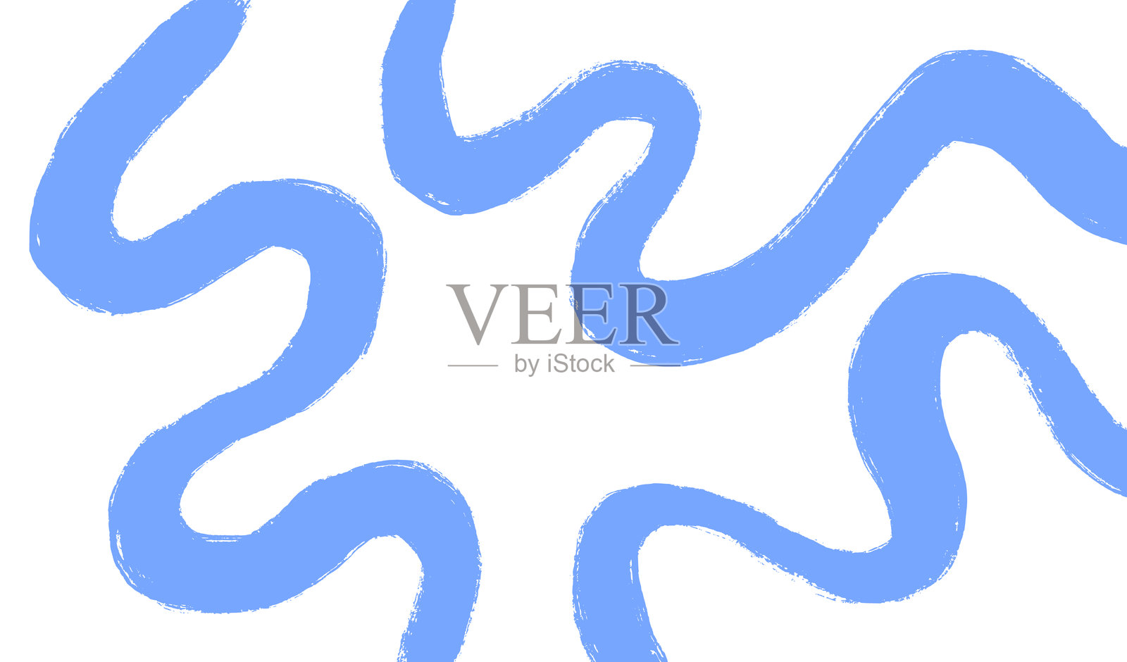 抽象背景与蓝色线条。3D流体图形形状。动态液体曲线条纹。现代简约色彩漩涡设计。插画图片素材