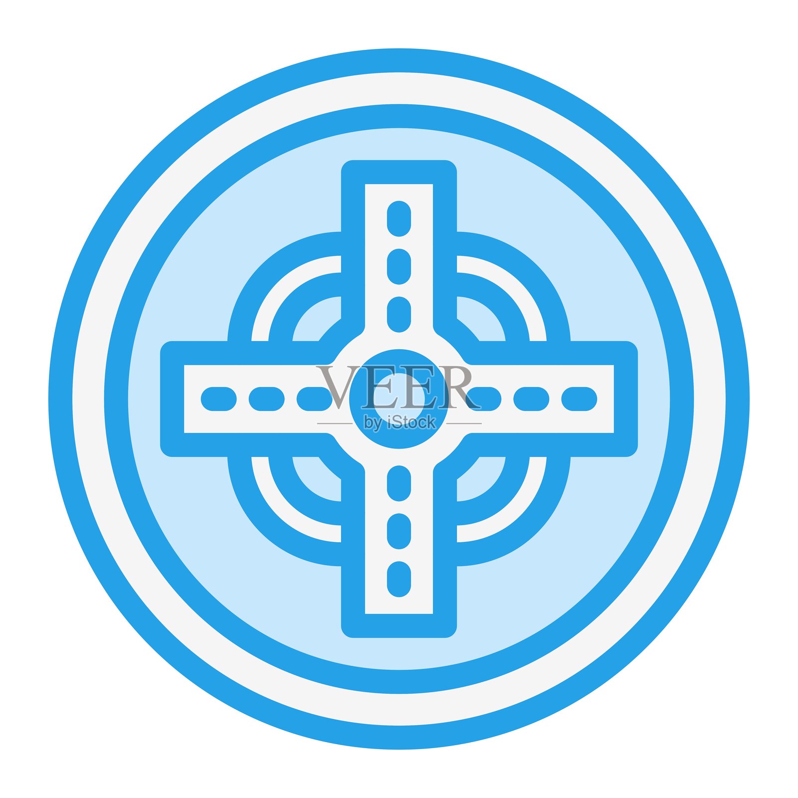 道路交叉口矢量图标设计插图插画图片素材