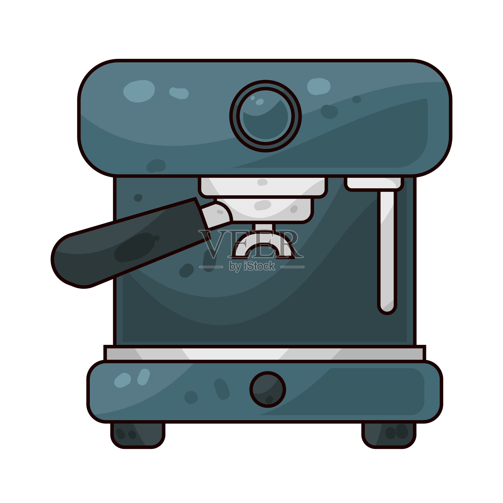 浓缩咖啡机插画图片素材
