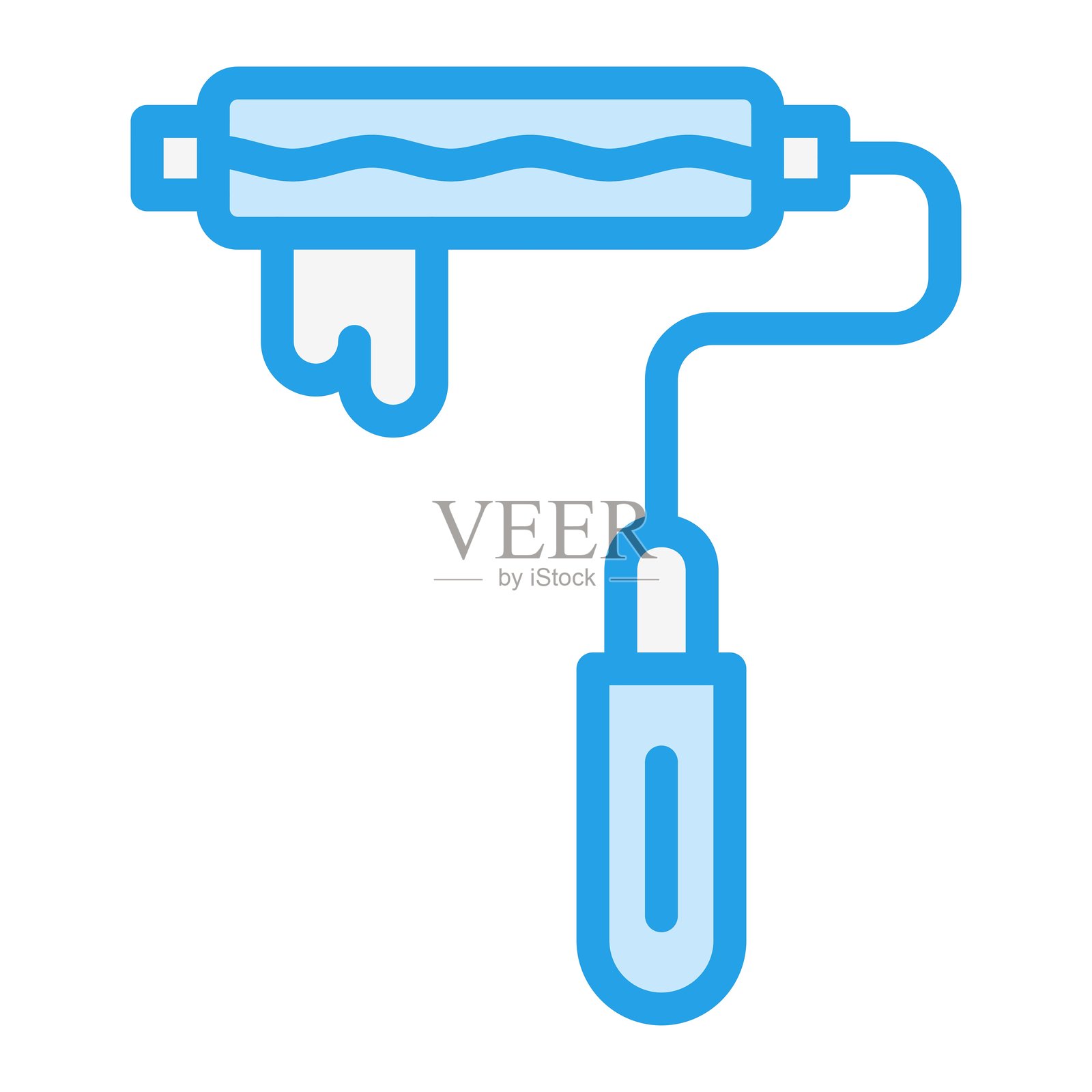 油漆滚筒矢量图标设计插图插画图片素材