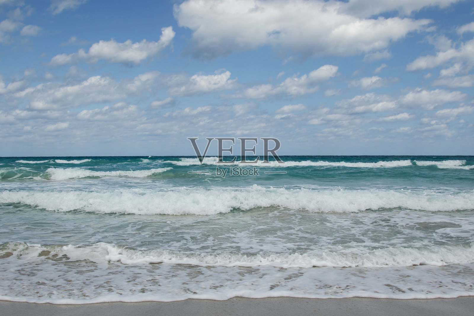 加勒比海的碧绿色水波风景照片摄影图片