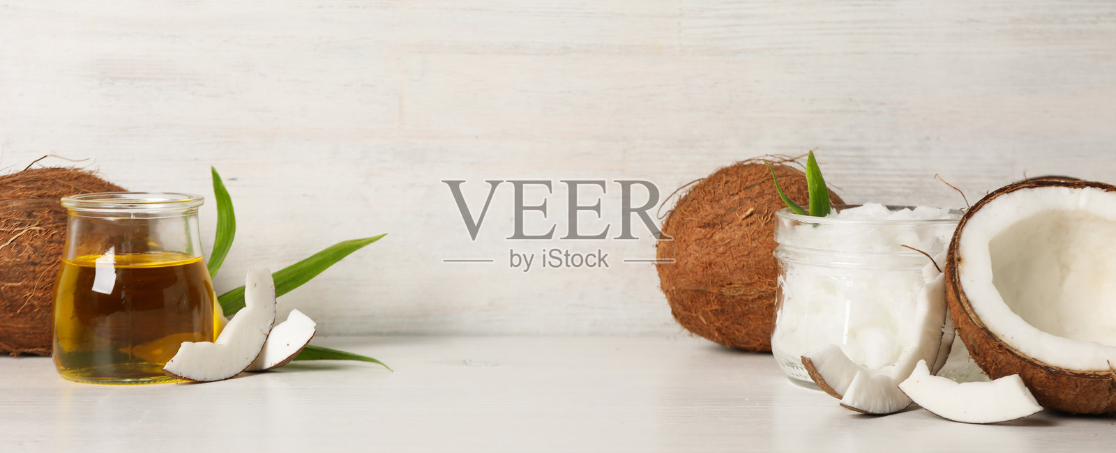 产品美容程序,皮肤和身体护理-椰子油照片摄影图片