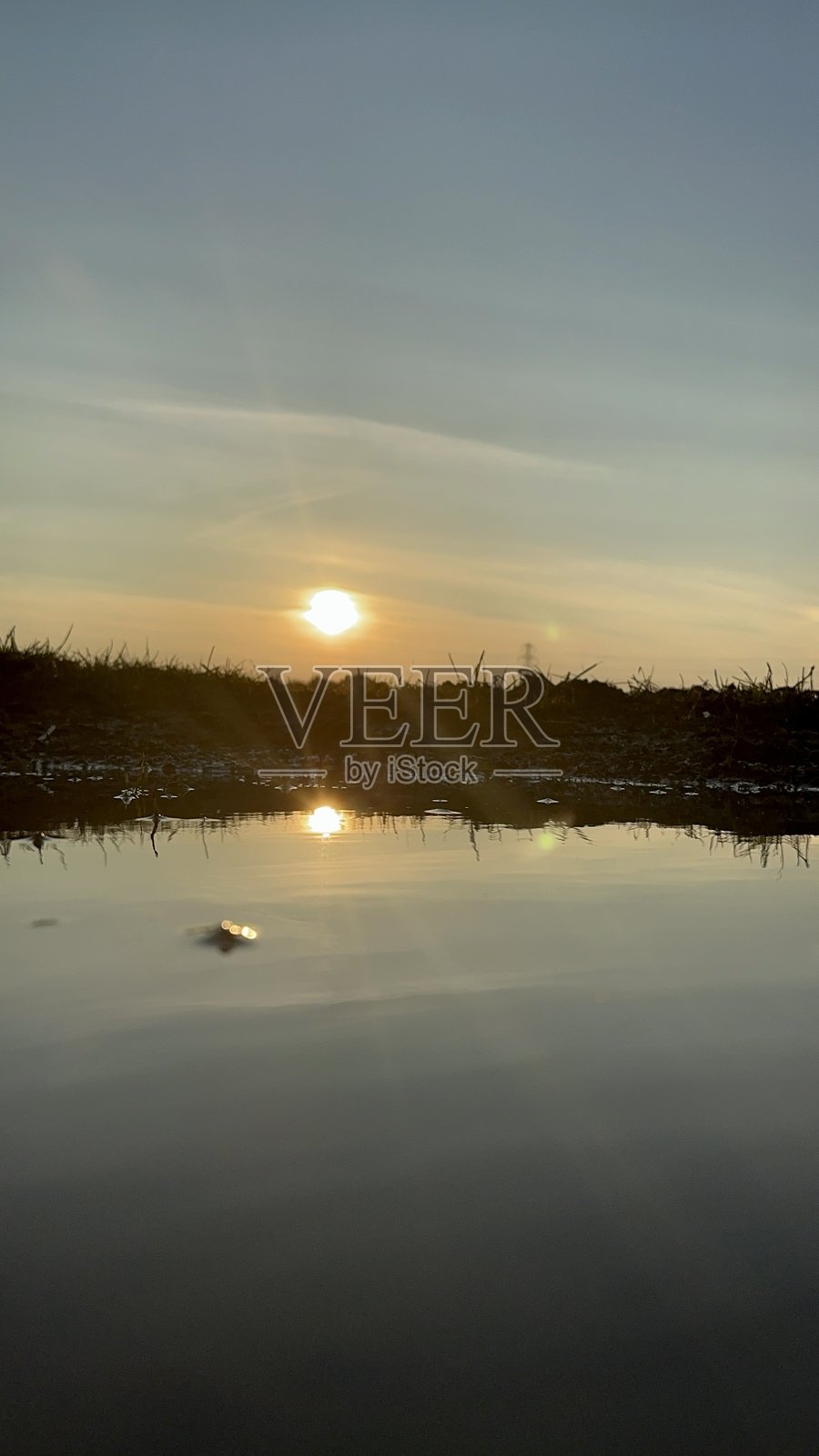 美丽的黄昏夕阳西下照片摄影图片