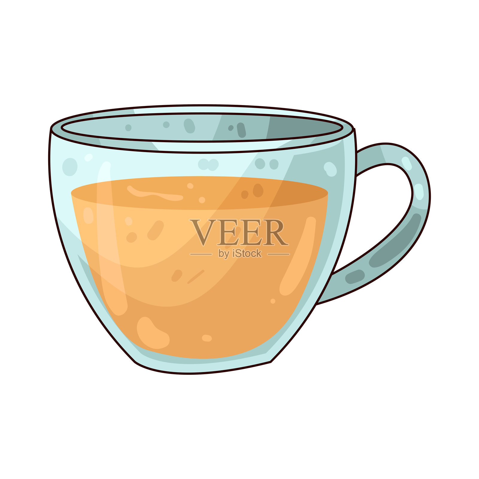 茶杯插画图片素材