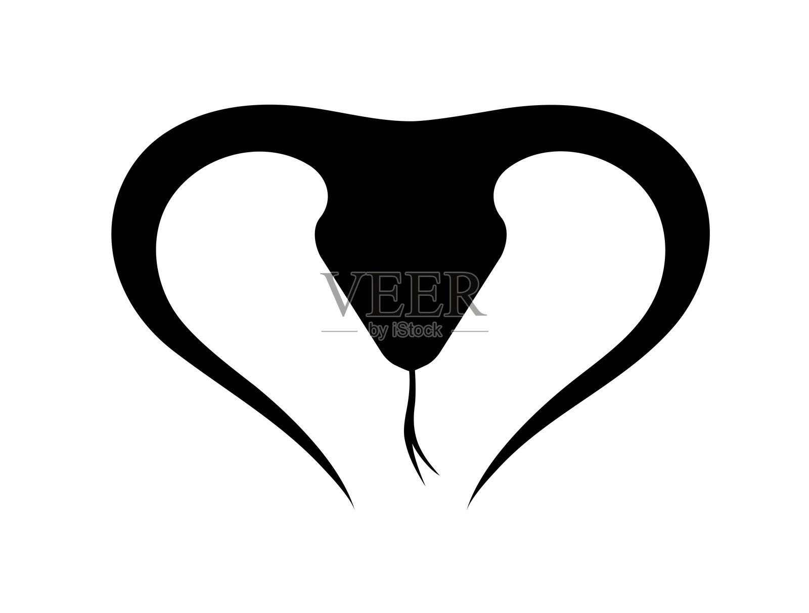 创意眼镜蛇蛇头标志设计矢量图标插图插画图片素材