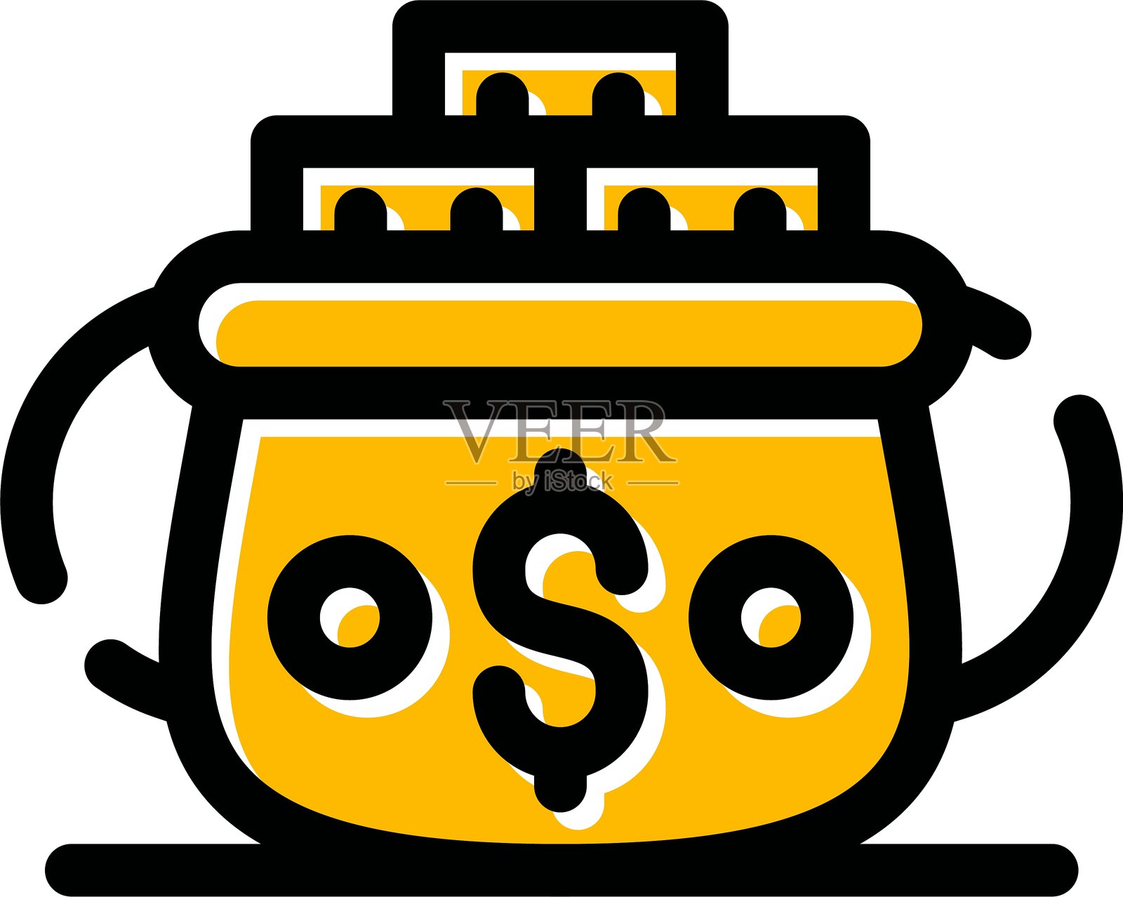 金色锅图标插画图片素材