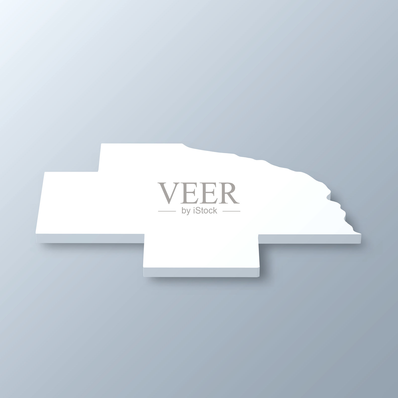 明尼苏达州瓦巴莎县。灰色背景上的3D地图插画图片素材