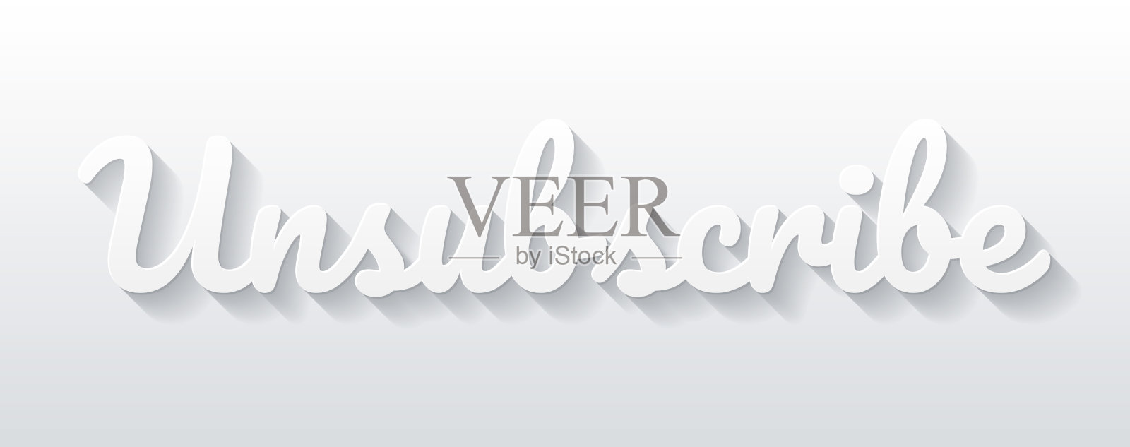 取消订阅 - 平面设计,纸切效果,背景为空白插画图片素材