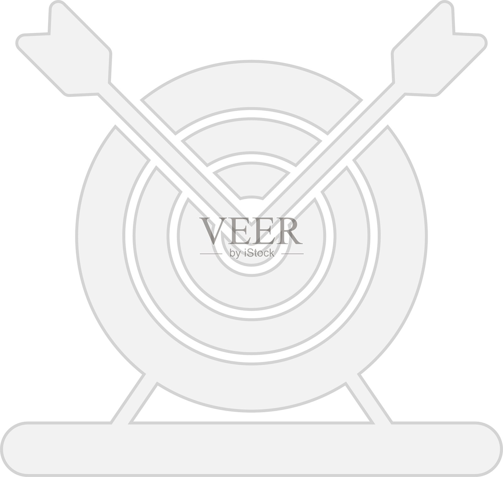 目标图标 灰色插画图片素材