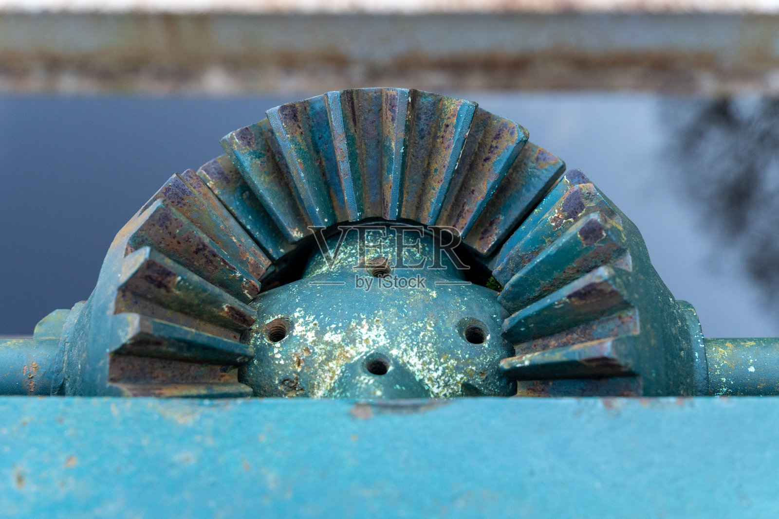 生锈的工业齿轮机制特写照片摄影图片