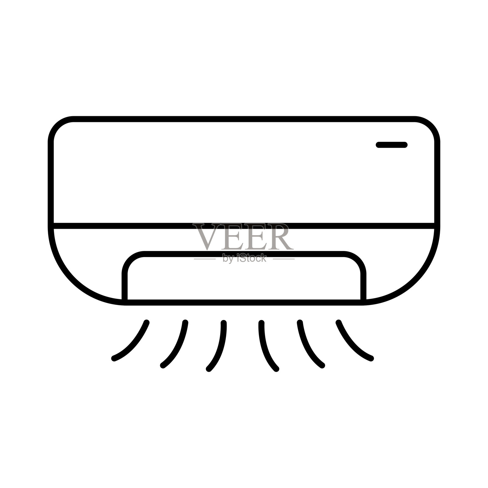 空调线条可编辑图标。房地产,建筑,房屋,家,物业插画图片素材