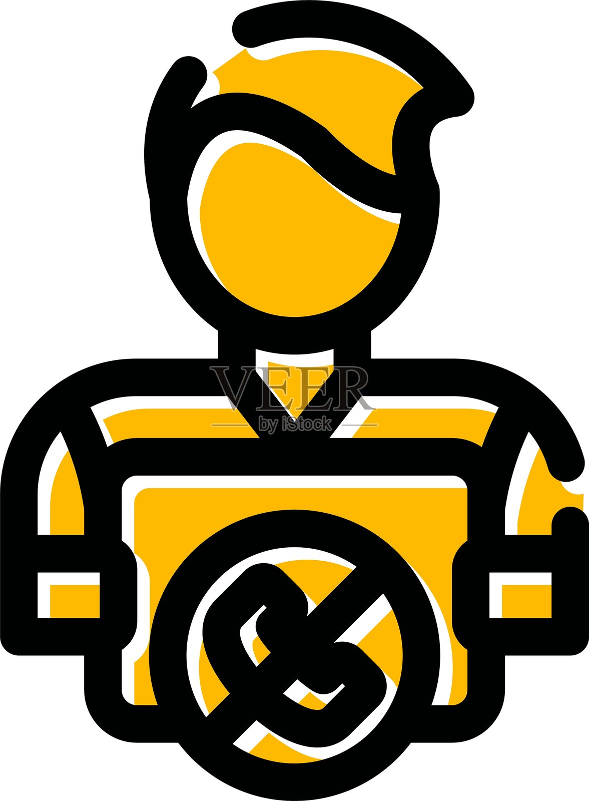 无接触配送图标插画图片素材