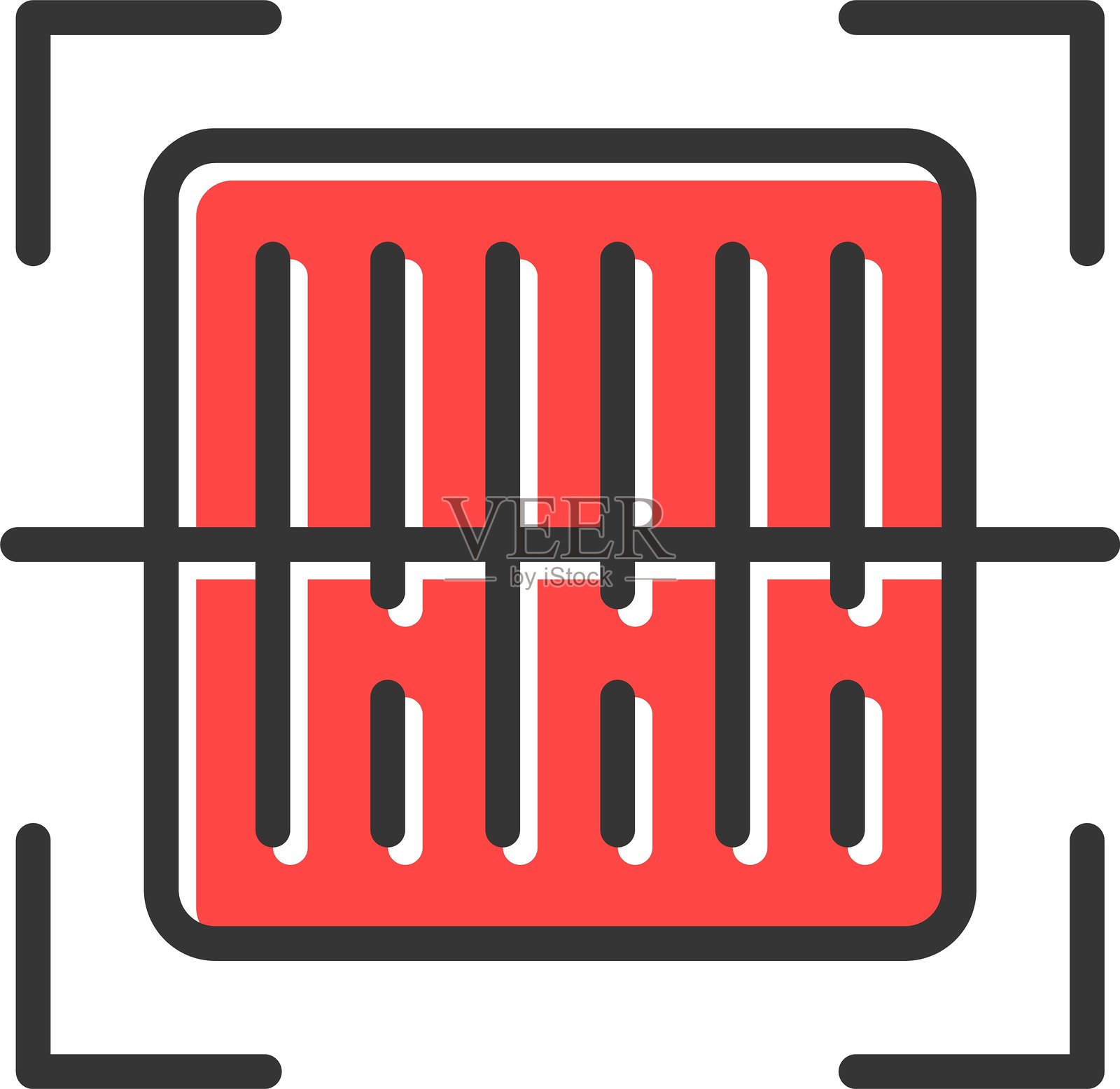 条形码读取图标插画图片素材