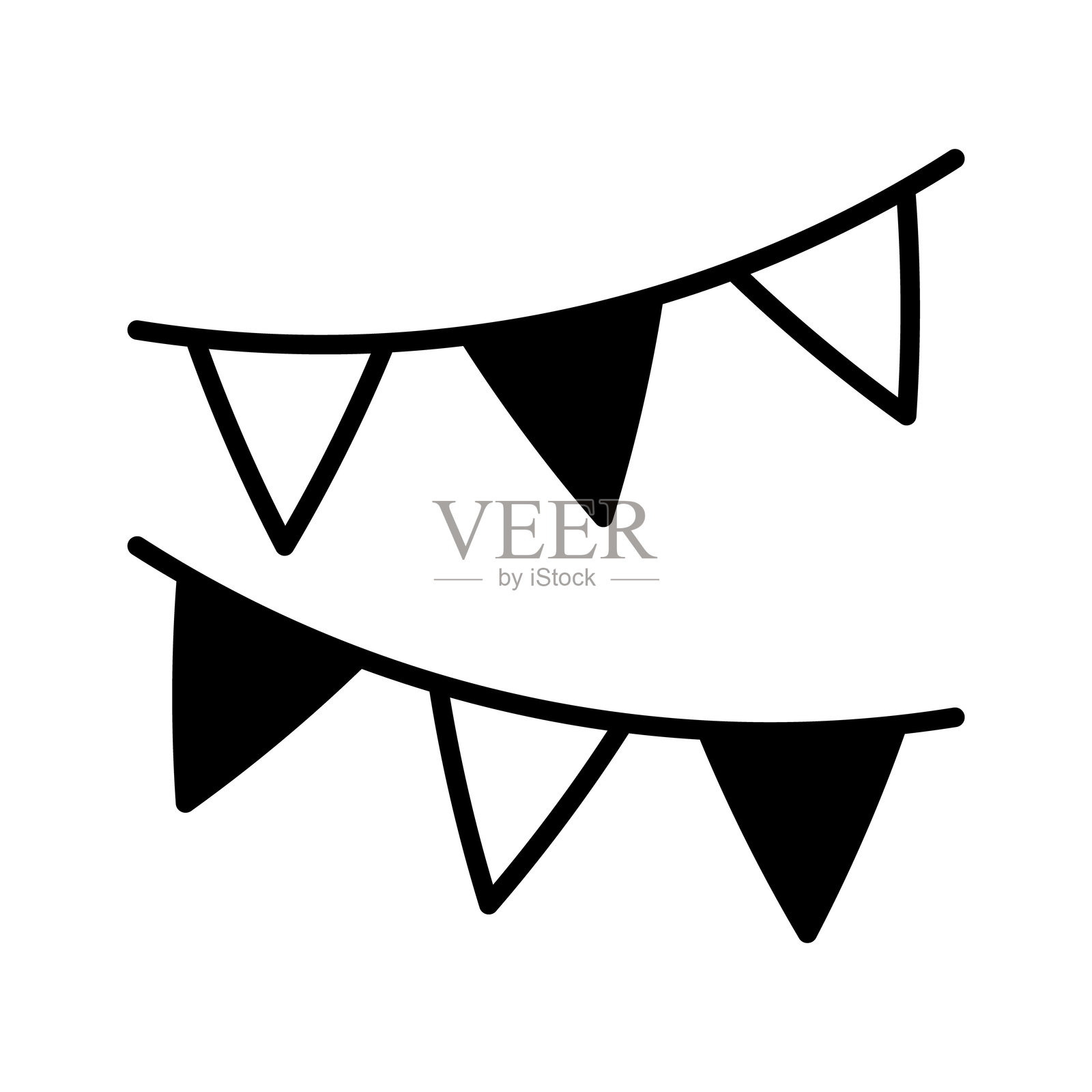 彩旗插画图片素材