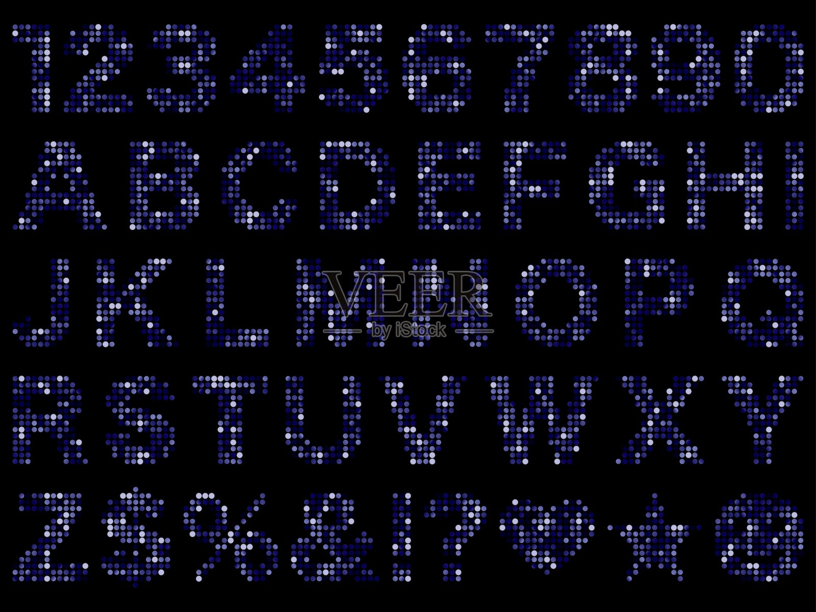 镜面瓷砖字母插画图片素材