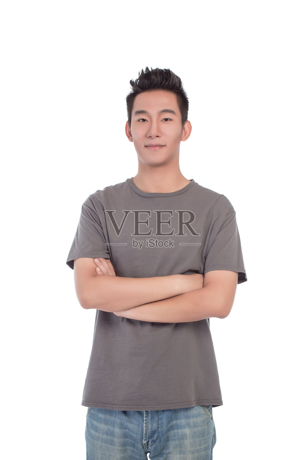 帅气年轻男性肖像照片摄影图片