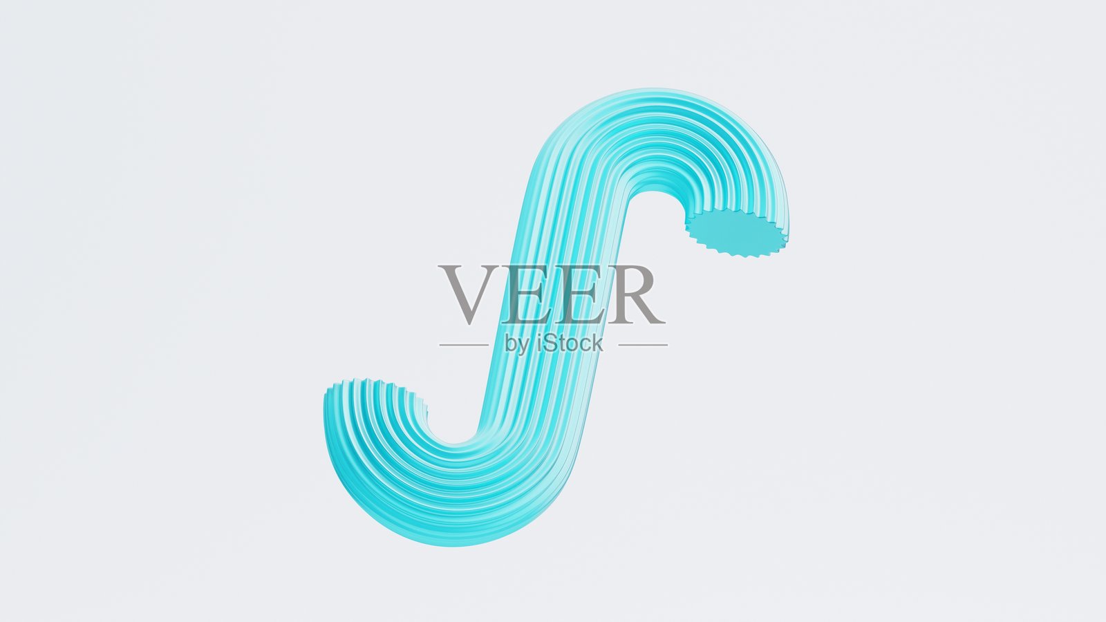 分段S形3D图标照片摄影图片