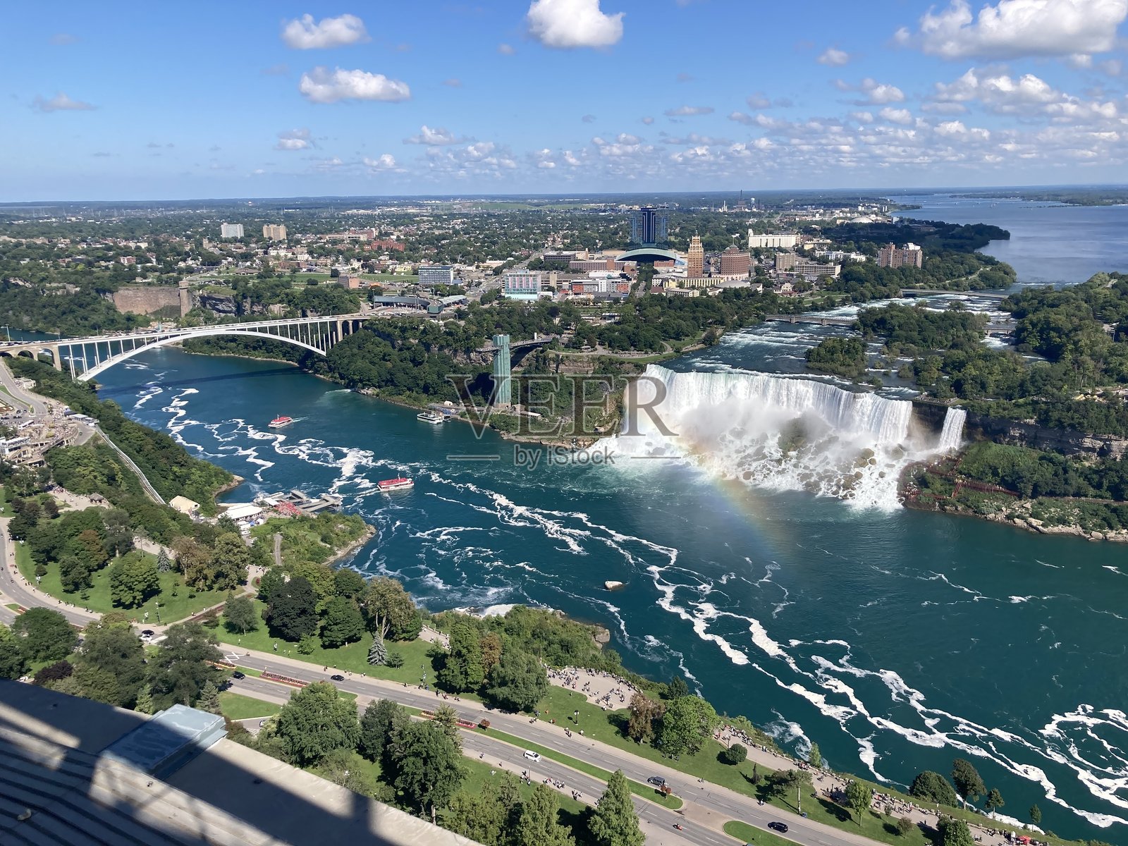 尼亚加拉大瀑布。来自加拿大一侧的视角。广告用照片。照片摄影图片