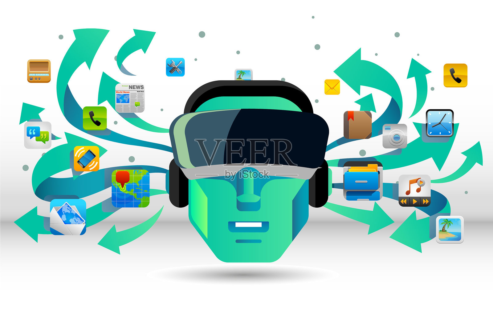 VR 应用插画图片素材