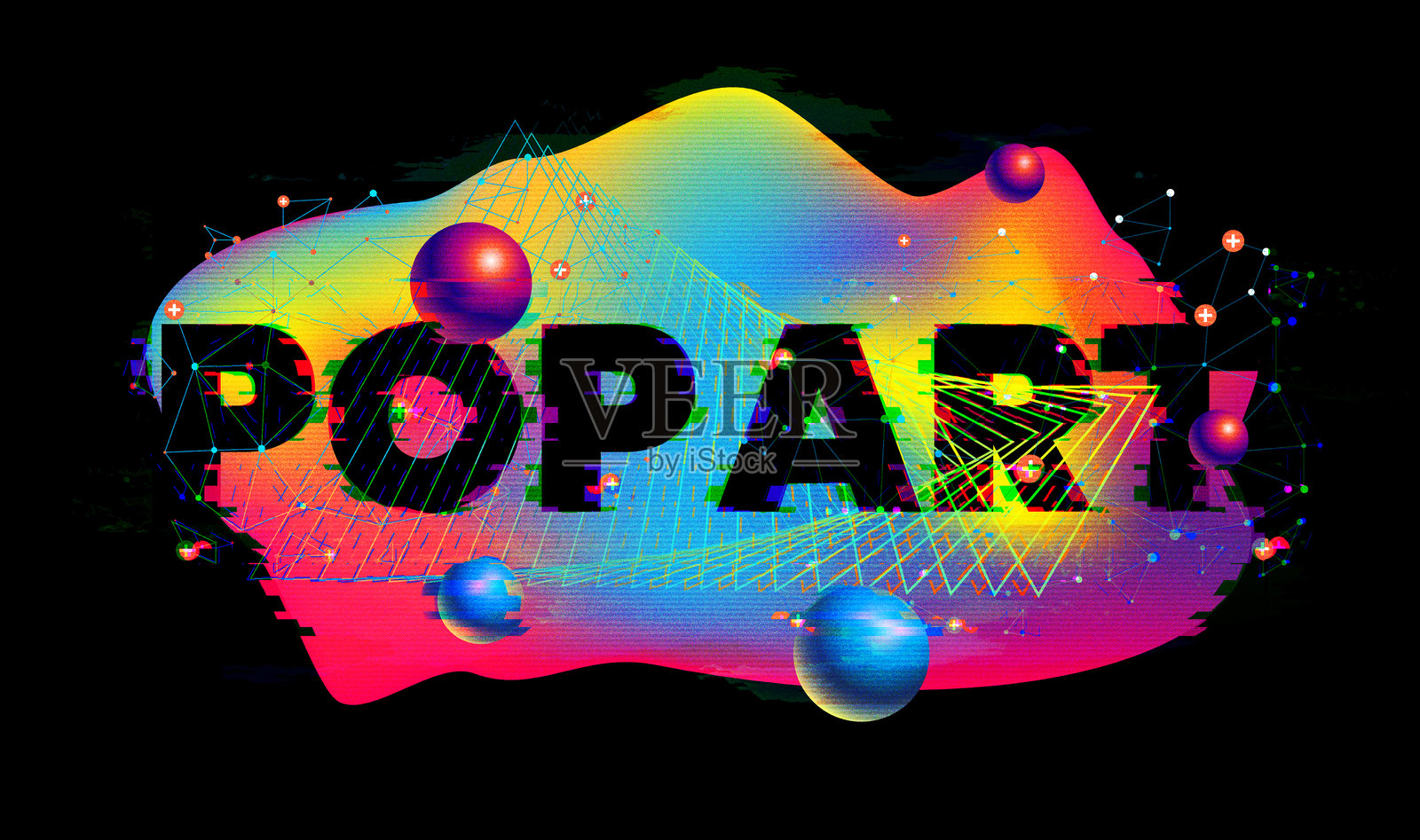 Popart故障设计插画图片素材