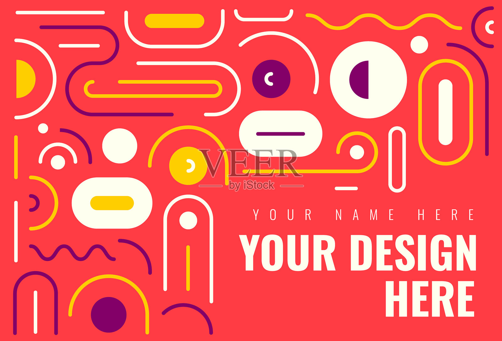 用拷贝空间抽象线条图案设计插画图片素材