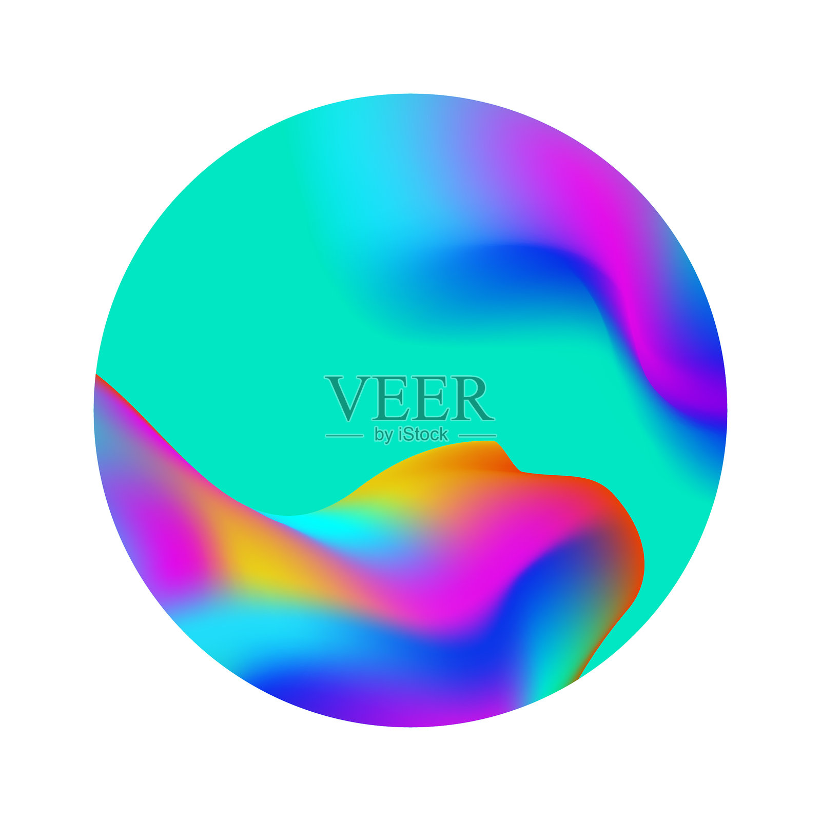 抽象多彩的圆设计插画图片素材