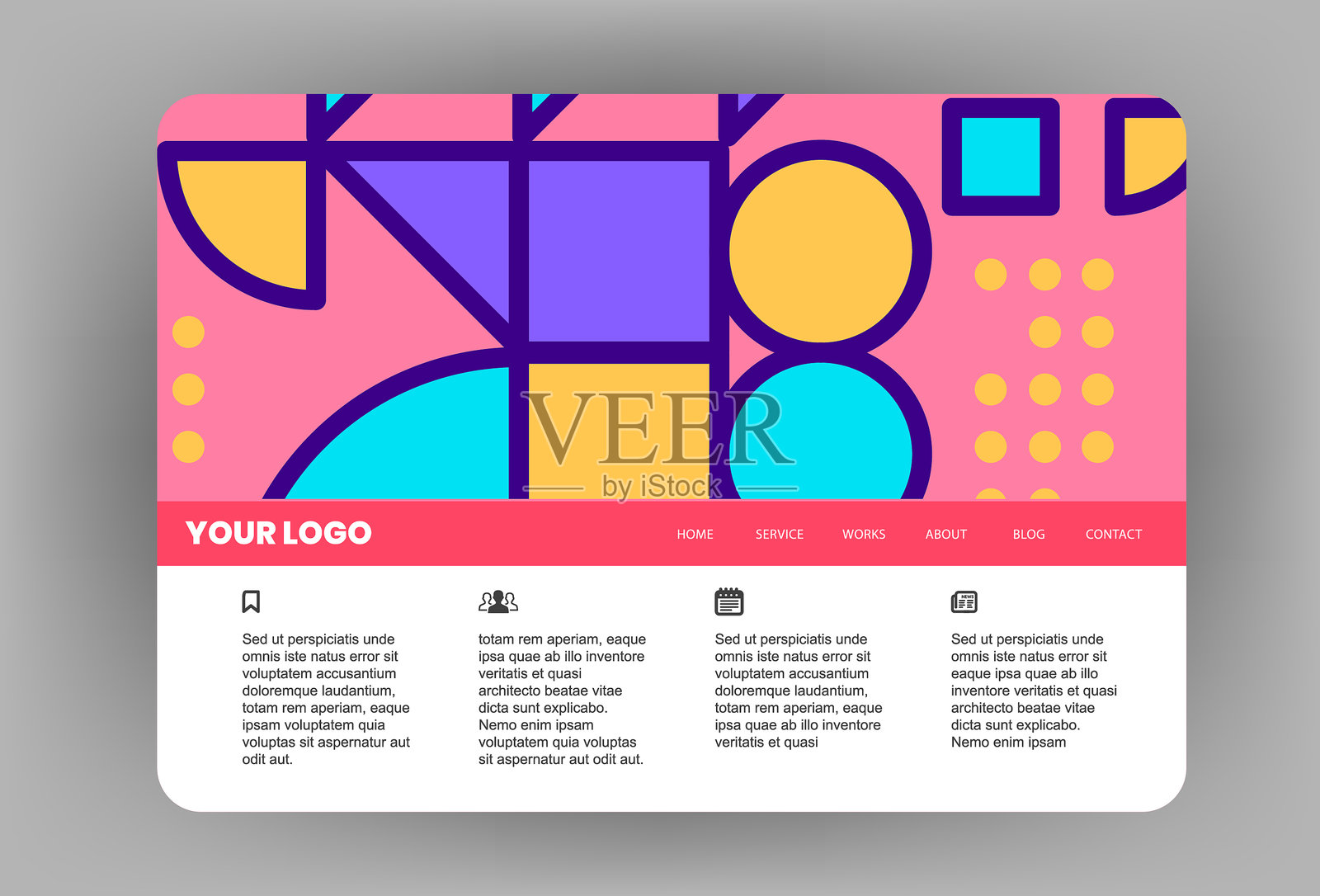 现代网站模板设计插画图片素材