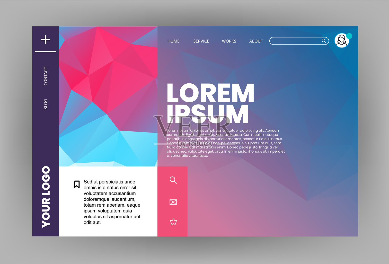 现代网站模板设计插画图片素材