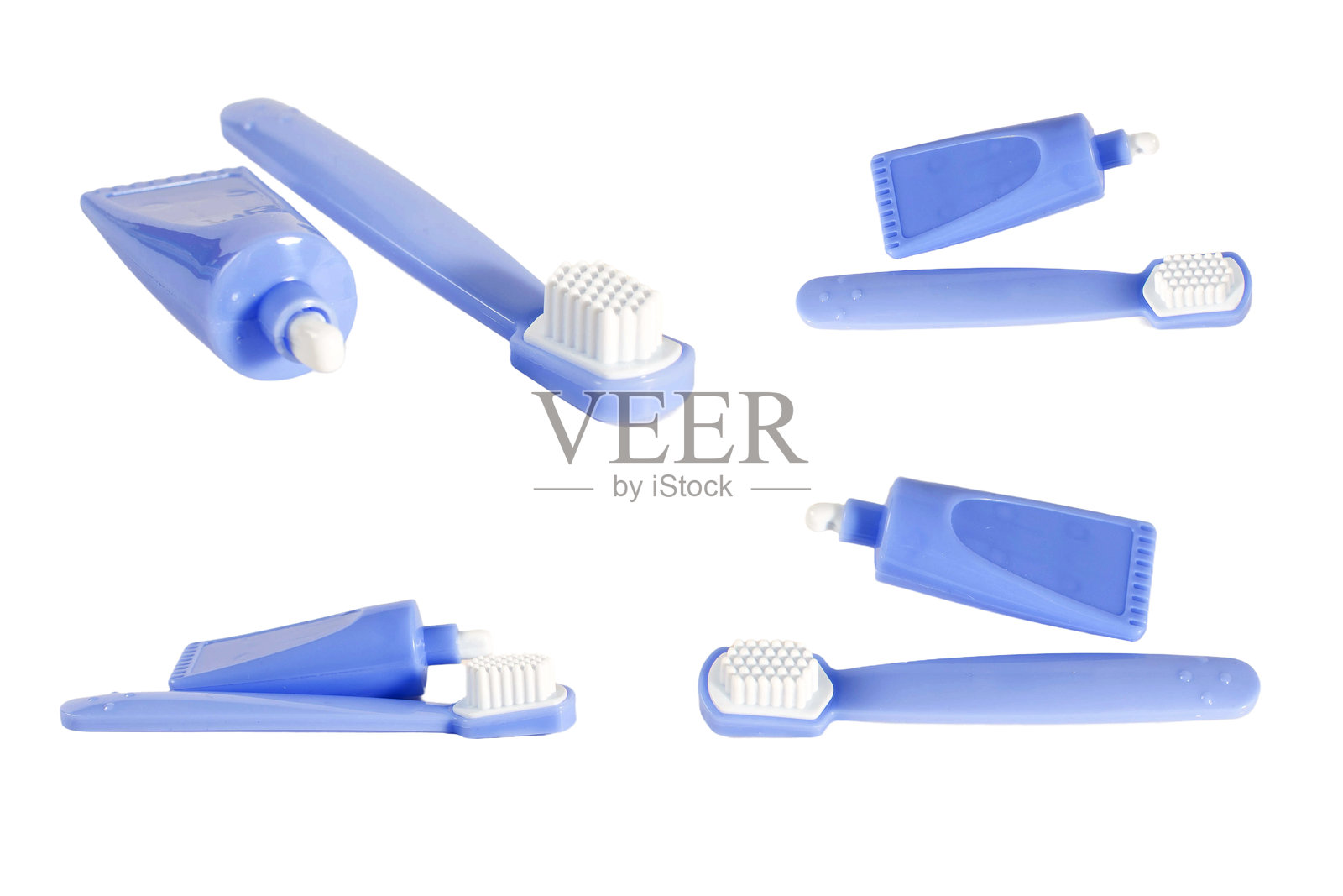 蓝白牙科工具套装,色彩搭配带来洁净感照片摄影图片