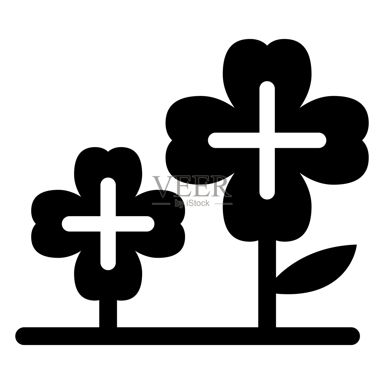 花朵图标矢量插图平面设计插画图片素材